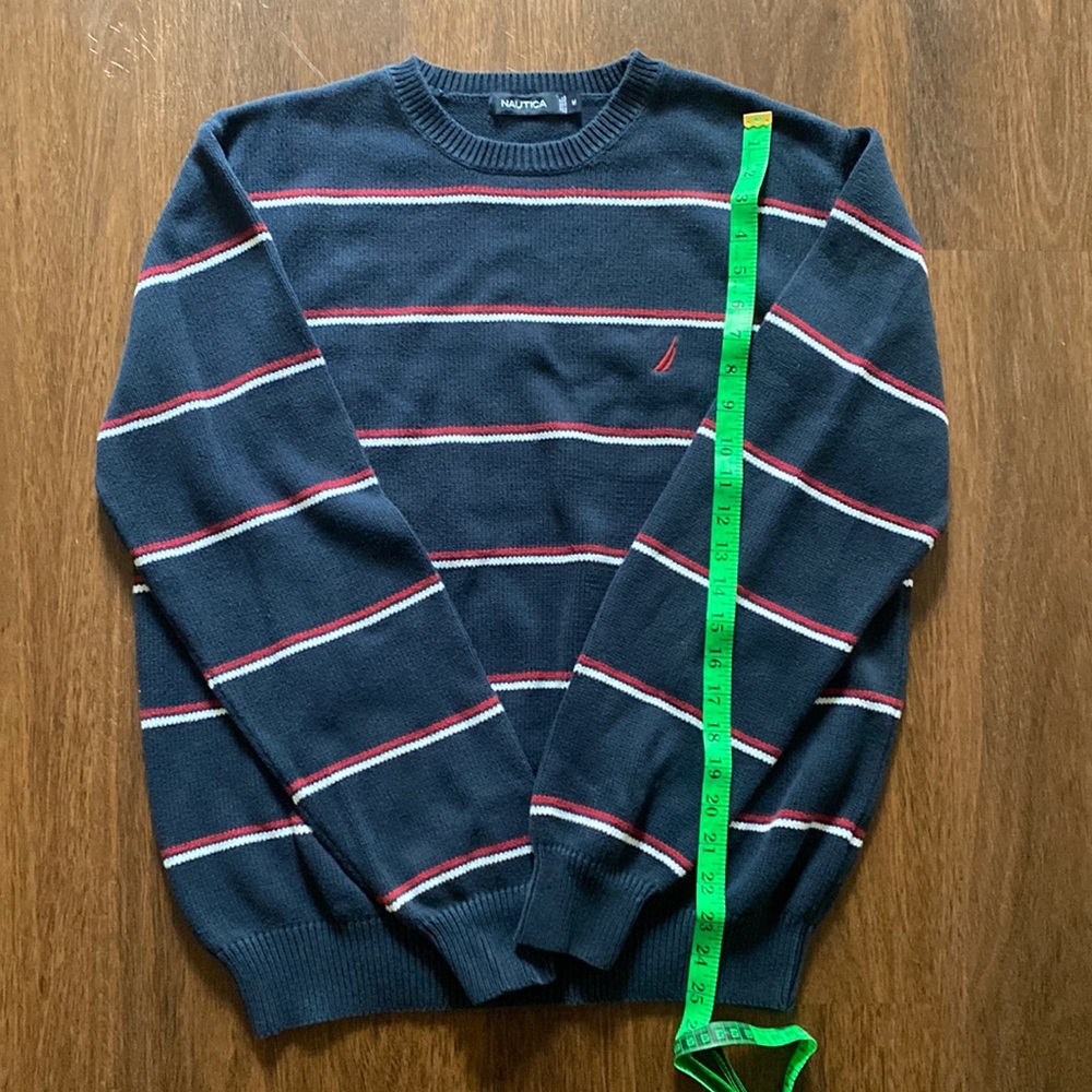 100% Cotton Men’s Stripped Náutica Sweater Size Médium